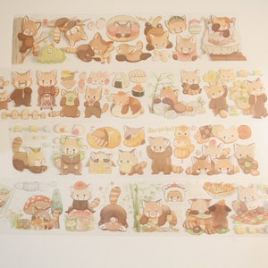 Taśma washi szopa| Dziennik Szopa| Bezsenna mistrzyni świata taśma PET|pętla 100 cm| Dziennikarstwo| Scrapbooking|Bujo|不睡觉世界冠军 干脆面日常