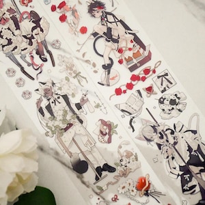 Cute boy PET-washi-tape|Butler's Oxygen Lounge |Witinktende PET-tape|90 cm lus|Scrapbooking|Journaling||