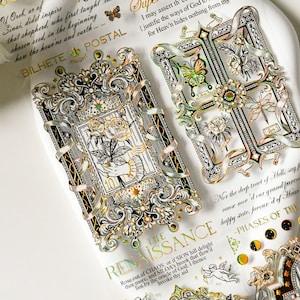 Sanctuaire de Pala|Ruban PET holographique doré|boucle de 150 cm|Scrapbooking|Journalisation||