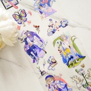 Leuke PET-tape voor jongens| Vlindergefluister|Wit-inktbare PET-tape|lus van 93 cm|Scrapbooking|Journaling|Planner