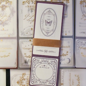 Papel efêmero para scrapbooking de 16 unidades | Coleção de jardim enevoado | diário de arte | diário de lixo | papel vintage | papel efêmero