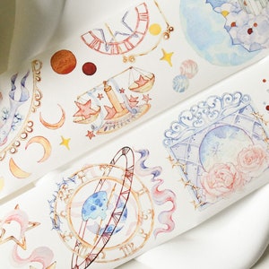 Fantasie-hemelse washi-tape|Sterrenwereld | Lus van 100 cm|Scrapbooking|Journaling|