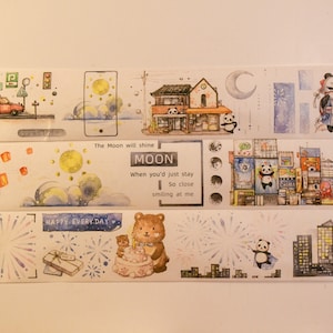 Kwitnie| Taśma washi EverEin|pętla 90 cm|Journaling|Scarpbooking|taśma dekoracyjna|有熊手账 繁华