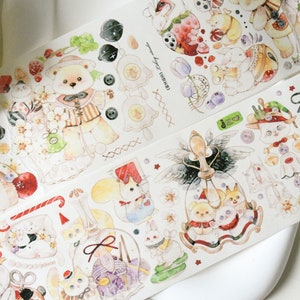 Schattige dierenwashi-tape|Mistbosbel | Lus van 100 cm|Scrapbooking|Journaling|