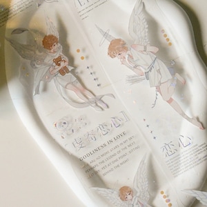 PET-washi-tape Angel Boy|Devotion|PET-tape met verbrijzelde schaal|Lus van 100 cm|Scrapbooking|Journaling|