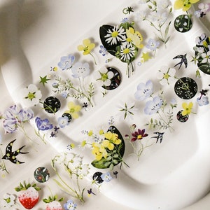 De veer|Heavy ink PET-tape|Lens van 100 cm|Scrapbooking|Journaling||野莓实验室