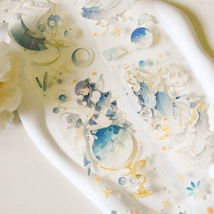 Leuke PET-washi-tape voor meisjes|Vliegen in de lucht|Samples regenboog glans washitape|Lus van 100 cm|Scrapbooking|Journaling||