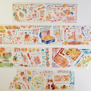 Mangozomer|Caiyuanzi Studio gelokaliseerde PET-tape met zware inkt|100 cm lus|Journaling|Scrapbooking|Decortape|菜园子工作室 芒芒夏日