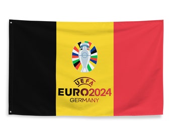 Belgien - Flagge der EM 2024 - UEFA EURO Deutschland 2024 | Belgische Fußballnationalmannschaft
