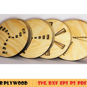 16 Round Geo Coasters, Instant Download Files