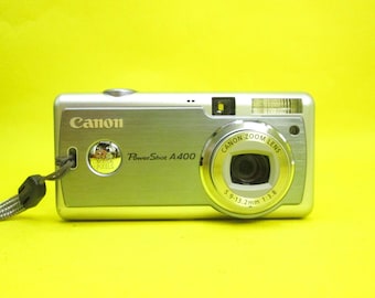 Canon Powershot A400 Compact Digital Camera Point & Shoot 3MP Y2K CCD Silver Working