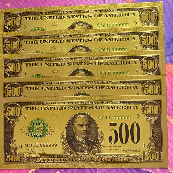 Printable 500 Dollar Bill - Etsy