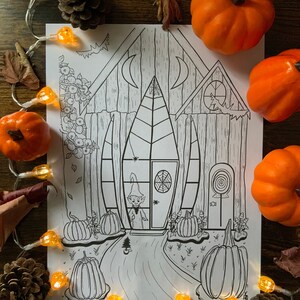 Hall's House O'Ween, halloween, página para colorear de halloween, página para colorear para adultos