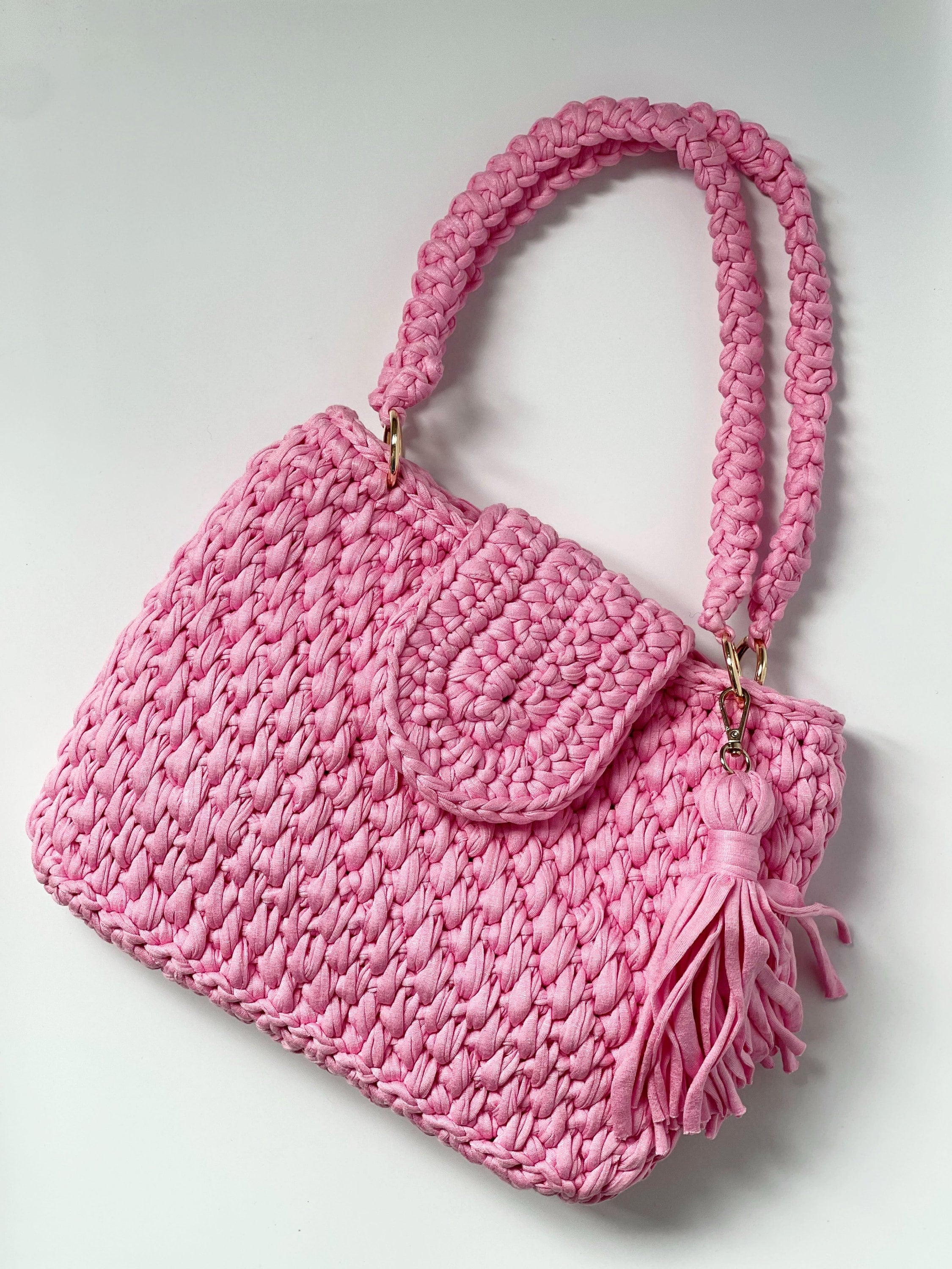 Borsa Per Lavoro A Maglia Yarwo - Organizzatore Ferri E Accessori, Beige Rosa, Doppia Maniglia - Foto 14