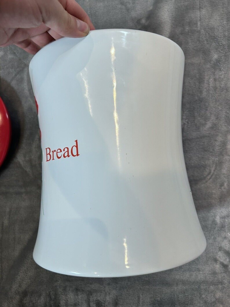 Dunelm Ceramic Poppy Bread Bin Canister Jar White With Red Etsy UK