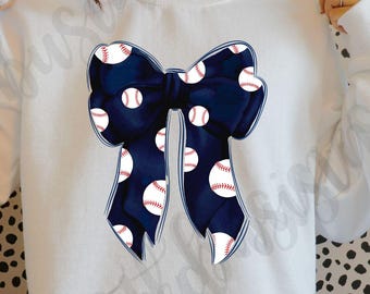 Baseball coquette bow navy blue png file, baseball png file, Png file download, Designer png design, baseball png design, baseball shirt png