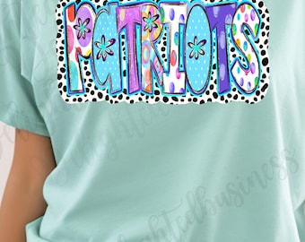 Patriots png design for shirt, mascot png file, Png file download, Sublimation png file, Patriots shirt, Patriots shirt png