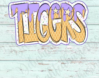 Tigers Mascot PNG, School Spirit Shirt Design, Tiger Sublimation PNG, Sports Team Graphic, Game Day Shirt, Digital Download