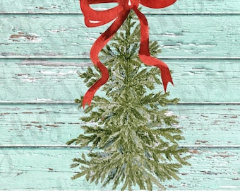 Kokette Weihnachtsbaum PNG-Datei: Urlaub Sublimation (Digitaler Download)