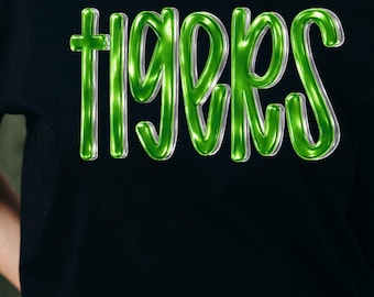 Faux Metallic Tigers png design, mascot png file, tigers shirt design, tigers game day shirt, mascot shirt, tigers png file