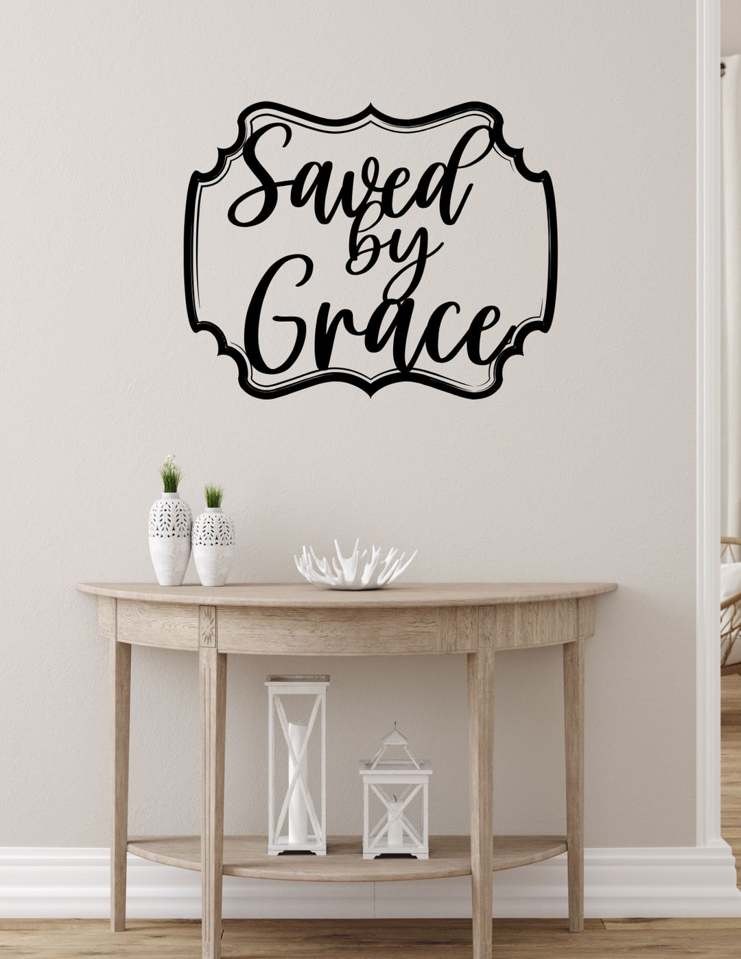 Metal Wall Art Words Saved by Grace Metal Sign Christian Etsy
