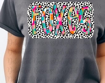 Foxes png design for shirt, mascot png file, Png file download, Sublimation png file, Foxes png shirt, Foxes shirt png