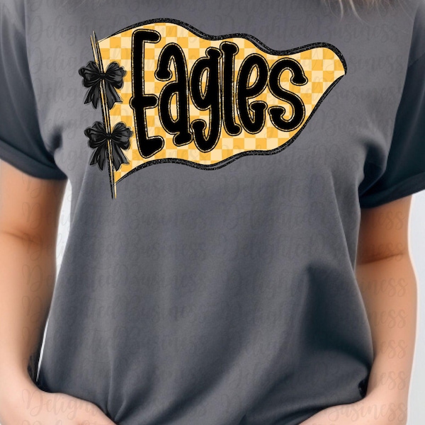Mascota de águilas PNG, diseño de camiseta para el espíritu escolar, sublimación de águila PNG, gráfico de equipo deportivo, camiseta para el día del partido, descarga digital