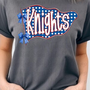 Knights pennant png design for shirt, mascot png file, Png file download, Sublimation png file, Knights shirt, Knights shirt png
