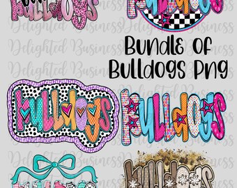 Bulldogs PNG, Bulldog Mascot PNG, School Spirit Design, Football Game Day Shirt PNG, Team Mascot Clipart, Sublimation Download
