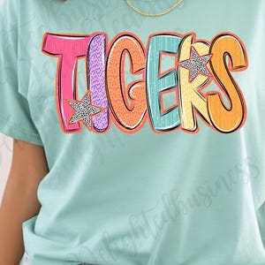 Tigers png design, mascot png file, tigers shirt design, tigers game day shirt, mascot shirt, tigers png file