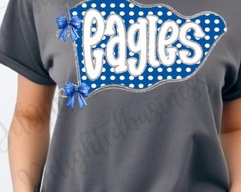 Eagles Mascot PNG, School Spirit Shirt Design, Eagle Sublimation PNG, Sports Team Graphic, Game Day Shirt, Digital Download