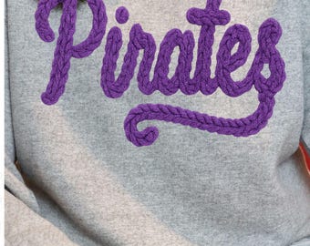 Faux yarn Pirates png design for shirt, faux yarn mascot png file, Sublimation png file, Pirates png shirt, Pirates shirt png