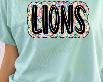 Lions png design for shirt, mascot png file, Png file download, Designer png design, Lions mascot png, Lions shirt png