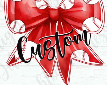 File png con fiocco da baseball Coquette, file png da baseball, download di file Png, file png per sublimazione, design png da baseball, png da baseball personalizzato