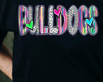 Bulldogs png, bulldogmascotte png, ontwerp schoolgeest, voetbalwedstrijddag shirt png, teammascotte clipart, sublimatie downloaden
