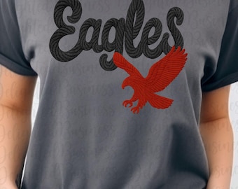 Eagles Mascot PNG, School Spirit Shirt Design, Eagle Sublimation PNG, Sports Team Graphic, Game Day Shirt, Digital Download