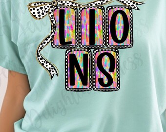 Lions png design for shirt, mascot png file, Png file download, Designer png design, Lions mascot png, Lions shirt png
