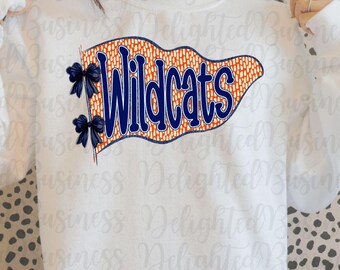 Wildcats Mascot PNG, School Spirit Shirt Design, Wildcats Sublimation PNG, Sports Team Graphic, Game Day Shirt, Digital Download