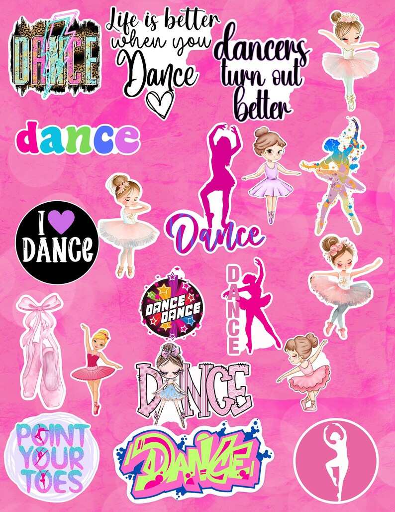 Dance Sticker Packbundle of Dance Stickersdance Stickerscute Vinyl