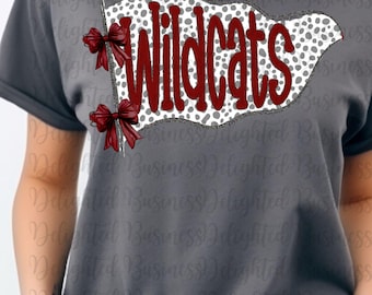 Wildcats Mascot PNG, School Spirit Shirt Design, Wildcats Sublimation PNG, Sports Team Graphic, Game Day Shirt, Digital Download