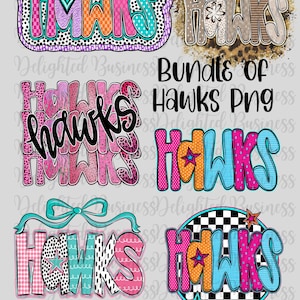 Bundle of Hawks png file, mascot png file, Preppy Hawks Png design, mascot shirt, mascot png design, Hawks shirt design bundle