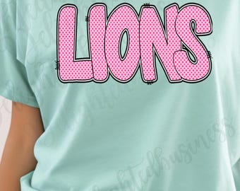 Lions png design for shirt, mascot png file, Png file download, Designer png design, Lions mascot png, Lions shirt png