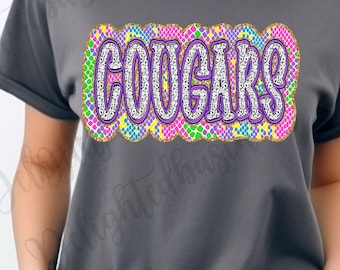 Cougars png design for shirt, mascot png file, Png file download, Designer png design, Cougars mascot png, Cougars shirt png