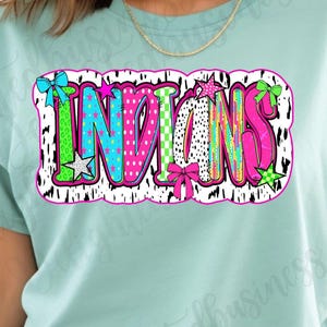 Preppy Indians png design for shirt, mascot png file, Designer png design, School mascot png, Game day png, Indians shirt png