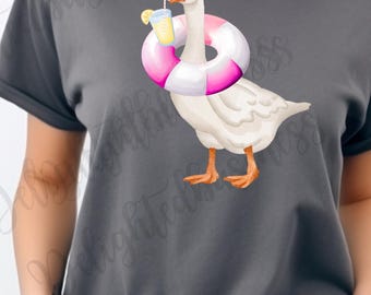 Sommergans Png-Datei, Sommer Gans Png-Design, Png-Datei-Download, Designer Png-Design, verrückte Gans Png-Design, Gans Png