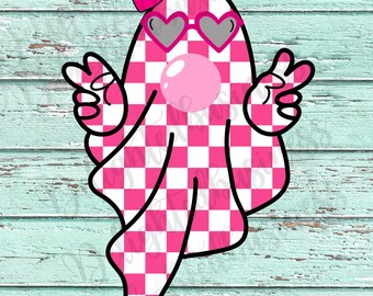 Pink Ghost blazende zeepbel png-bestand, Ghost png-bestand, png-bestandsdownload, png-sublimatiebestand, Halloween-shirt, Halloween-sublimatie png