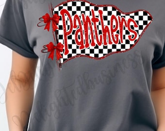 Archivo PNG de las panteras, archivo PNG de la mascota, banderín de las panteras, diseño de espíritu escolar, camiseta de la mascota, pegatina de la mascota, archivo PNG