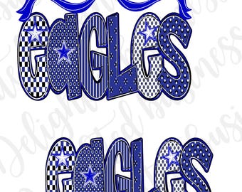 Eagles Mascot PNG, School Spirit Shirt Design, Eagle Sublimation PNG, Sports Team Graphic, Game Day Shirt, Digital Download