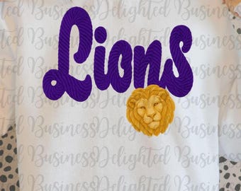 Faux Yarn Lions png design for shirt, mascot png file, Png file download, Designer png design, Lions mascot png, Lions shirt png