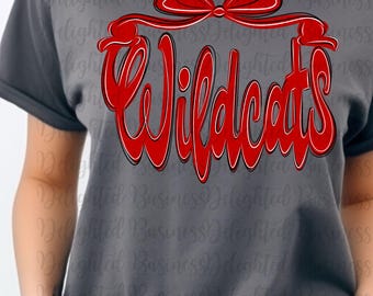 Wildcats Mascot PNG, School Spirit Shirt Design, Wildcats Sublimation PNG, Sports Team Graphic, Game Day Shirt, Digital Download
